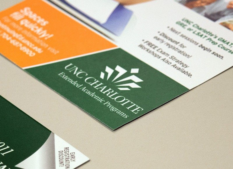 UNC Charlotte Extended Academic Programs print marketing example