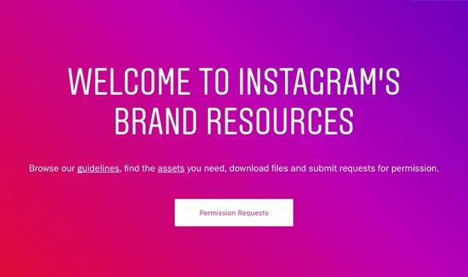 Instagram website gradient