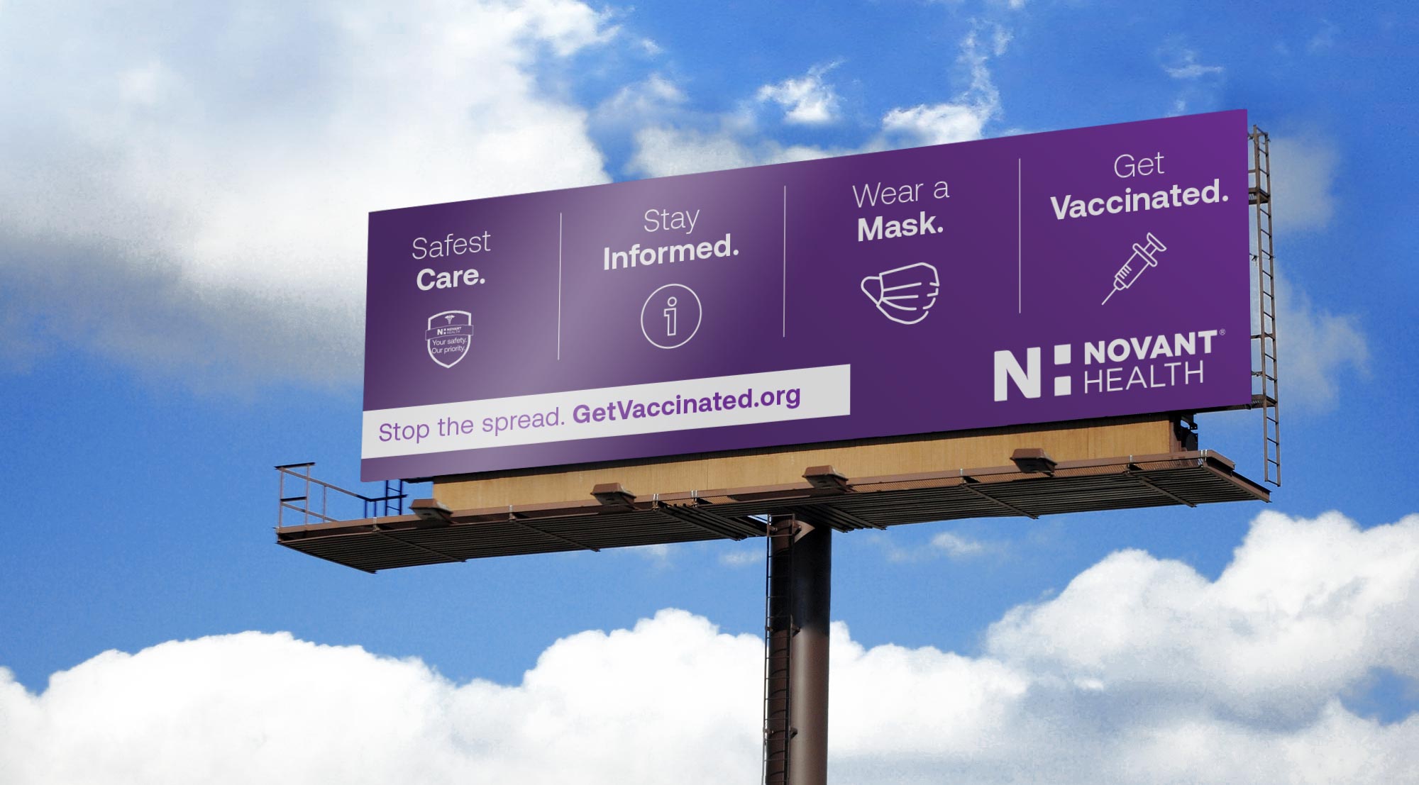 Novant Health COVID Campaign | Masking billboard