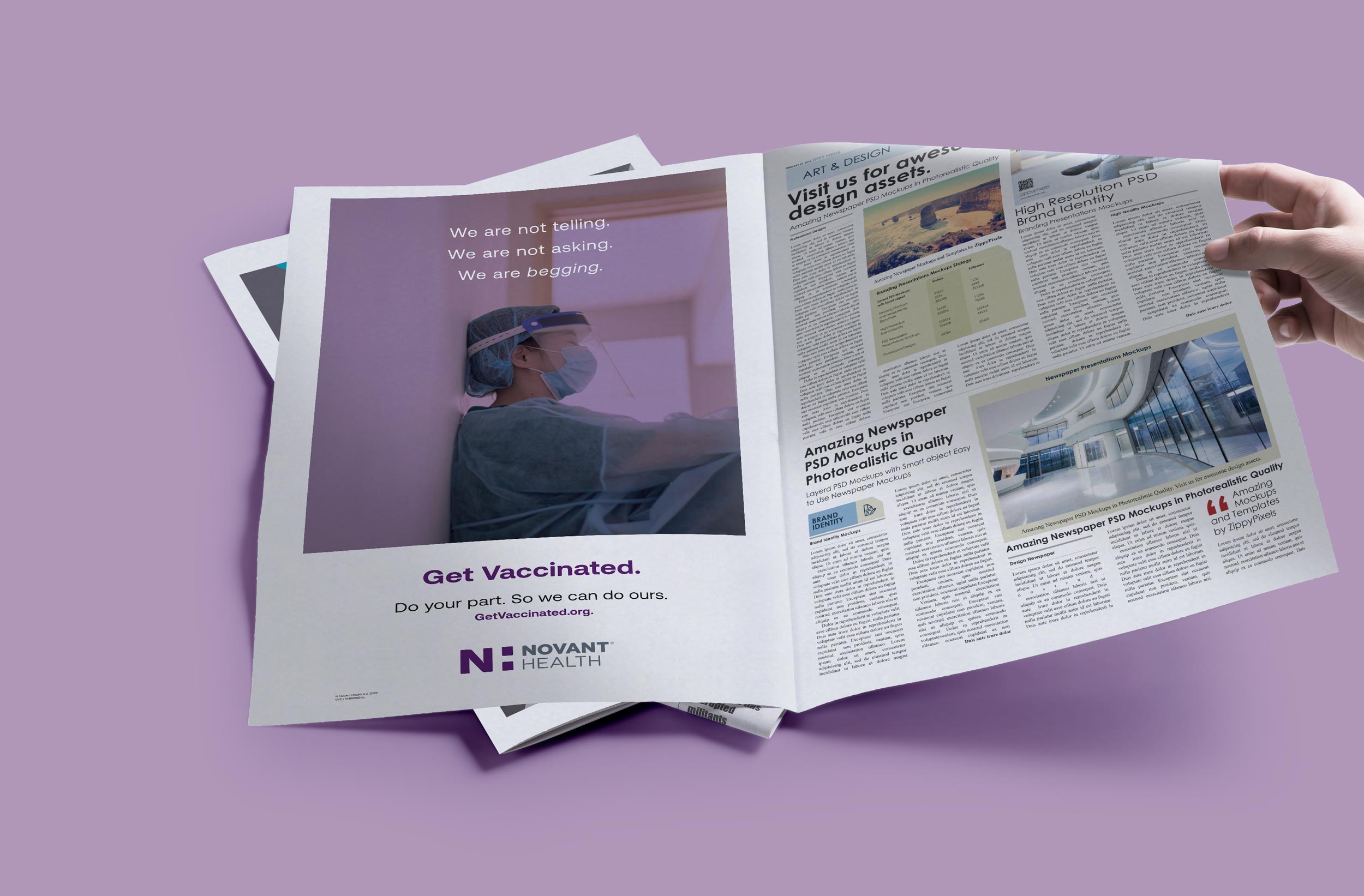 Novant Health COVID Campaign | Newspaper ad
